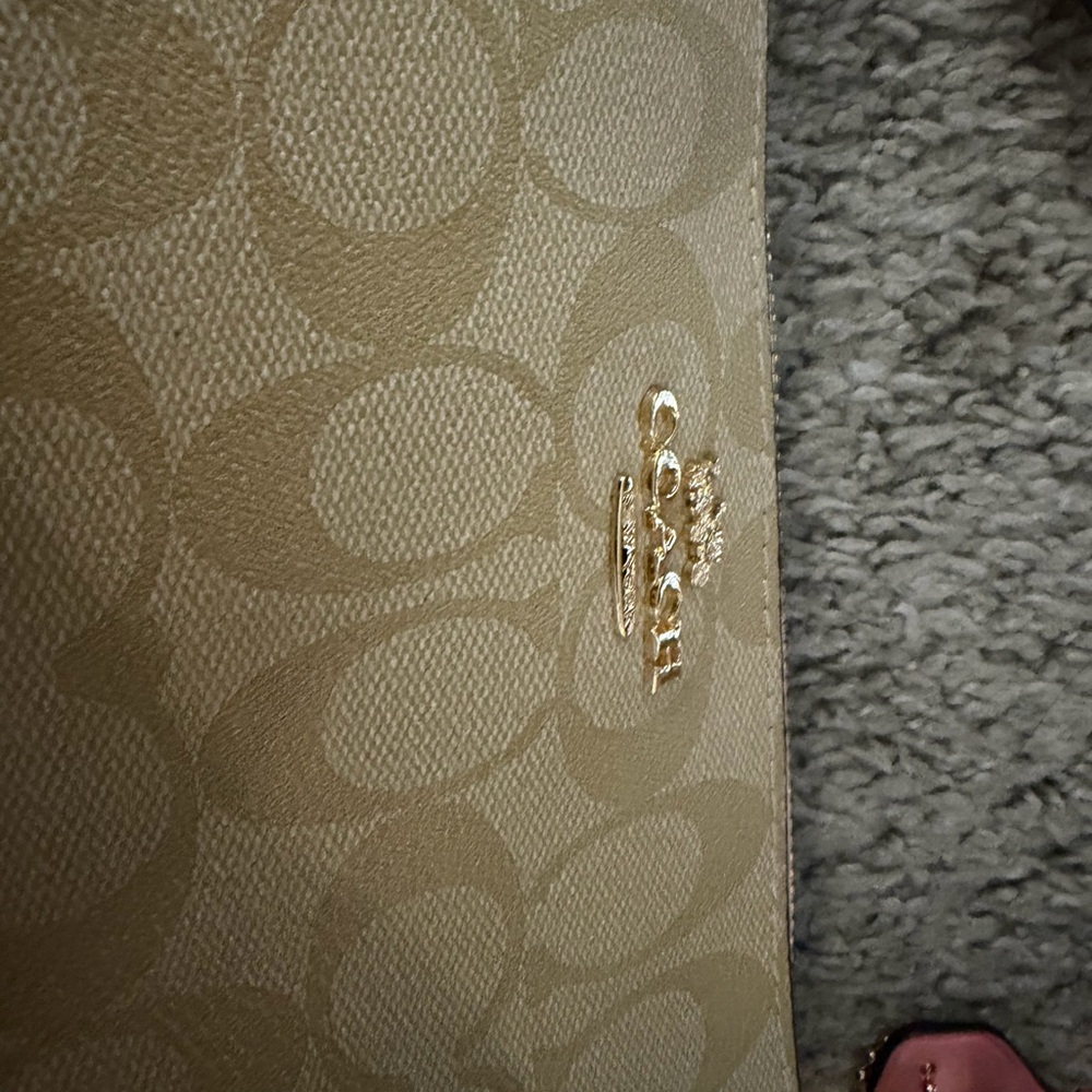 Coach Beige Signature Shoulder Bag